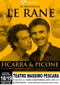 Ficarra & Picone in scena a Pescara con “Le Rane” di Aristofane
