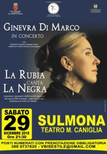 Ginevra Di Marco in concerto a Sulmona per una serata di solidarietà per il Venezuela