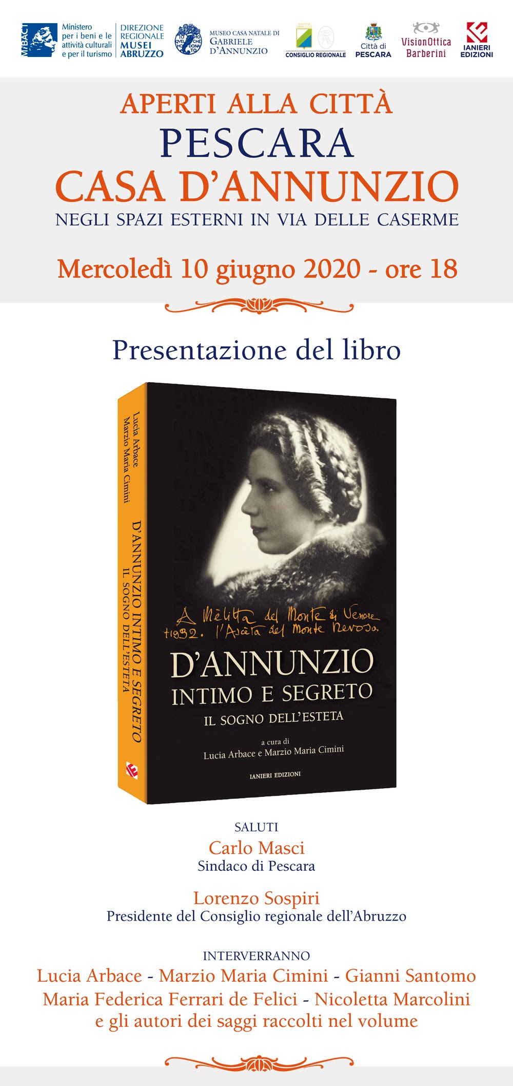 A Pescara la presentazione del libro "D'Annunzio intimo e segreto"