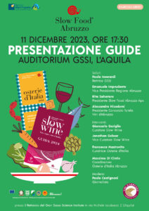 Slow Food Abruzzo presenta all’Aquila le guide Osterie d’Italia e Slow Wine 2024
